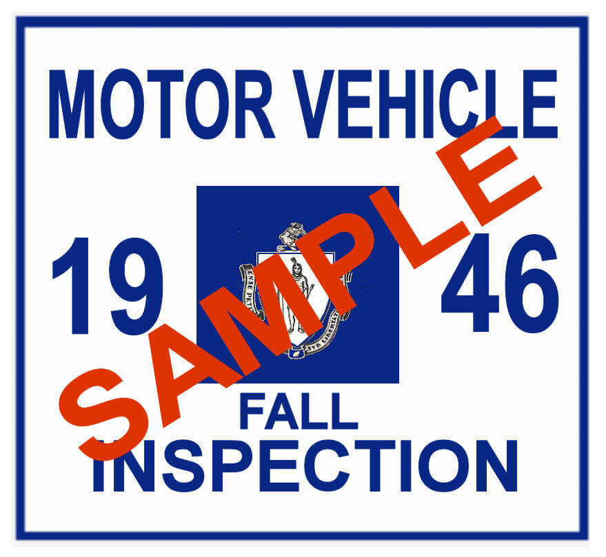 (image for) 1946 Massachusetts Fall INSPECTION Sticker